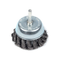 Щётка чашечная 75 мм, для дрели, 1/4", кручёная проволока Polax (54-170)