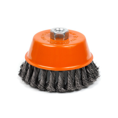 Щітка чашкова 85 мм, для УШМ, М14, кручений дріт Polax (54-161)