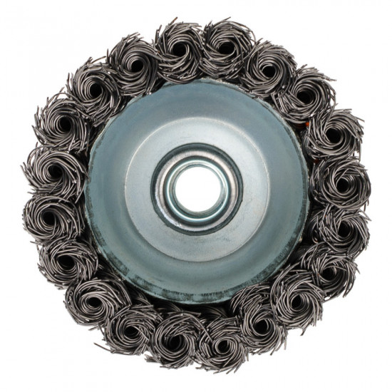 Щітка чашкова 85 мм, для УШМ, М14, кручений дріт Polax (54-161)
