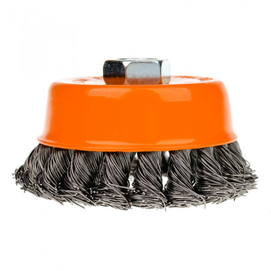 Щітка чашкова 85 мм, для УШМ, М14, кручений дріт Polax (54-161)