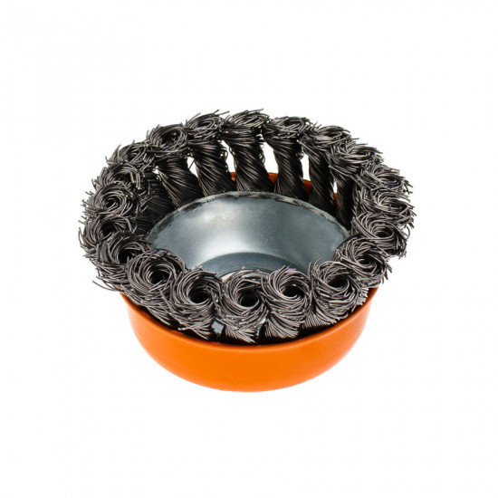 Щітка чашкова 85 мм, для УШМ, М14, кручений дріт Polax (54-161)