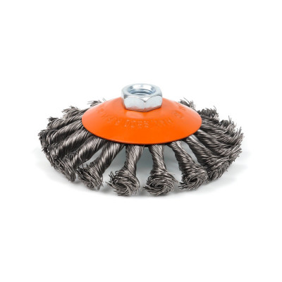 Щітка конусна 115 мм, для УШМ, М14, кручений дріт Polax (54-165)