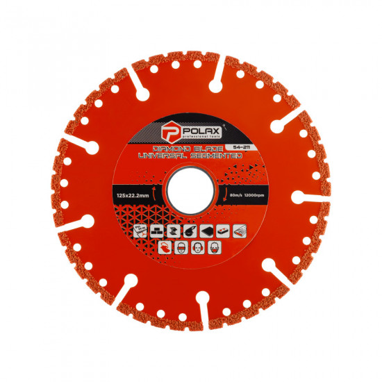 Диск алмазний універсальний сегментний Polax 125*22.2 мм (54-211)