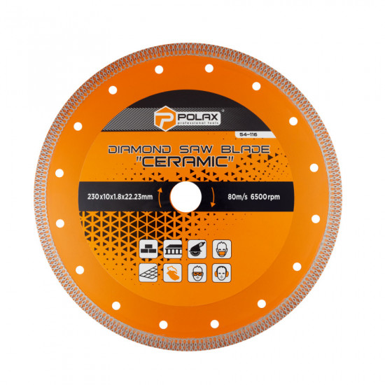 Диск отрезной алмазный Ceramic Polax 230x1.8x22.23 мм (54-116)