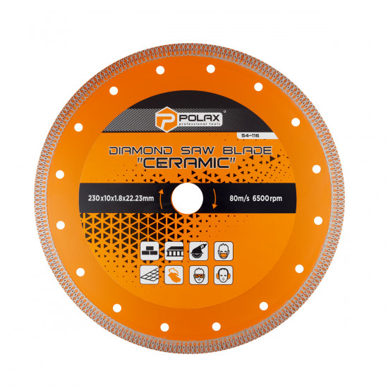 Диск отрезной алмазный Ceramic Polax 230x1.8x22.23 мм (54-116)