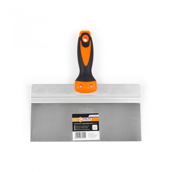 Шпатель із нержавіючим покриттям Polax 250 х 80 мм, двокомпонентна ручка PROFI (111-074)