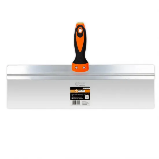 Шпатель из нержавеющим покрытием Polax 450 х 80 мм, двухкомпонентная ручка PROFI (111-077)