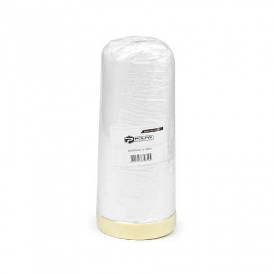 Плівка захисна Polax з малярною стрічкою для ремонту 2000 мм х 20 м (101-057)