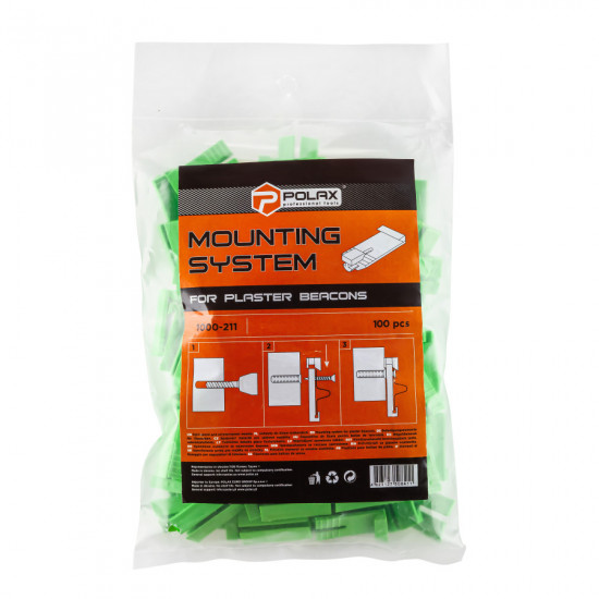 Кріплення для штукатурних маяків Polax, 100шт. (1000-211)