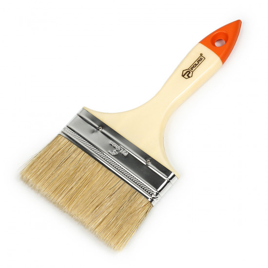 Пензель флейцевий Polax 4″ тип "Стандарт" змішаний ворс пластикова ручка (04-007)