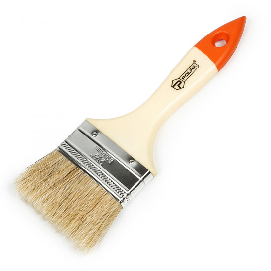 Пензель флейцевий Polax 2,5″ тип "Стандарт" змішаний ворс пластикова ручка (04-005)