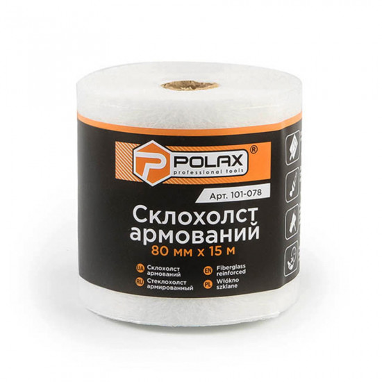 Склохолст Polax армований 80 мм х 15 м (101-078)