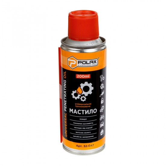 Мастило універсальне проникаюче аерозольне 200 мл, Polax (32-047)