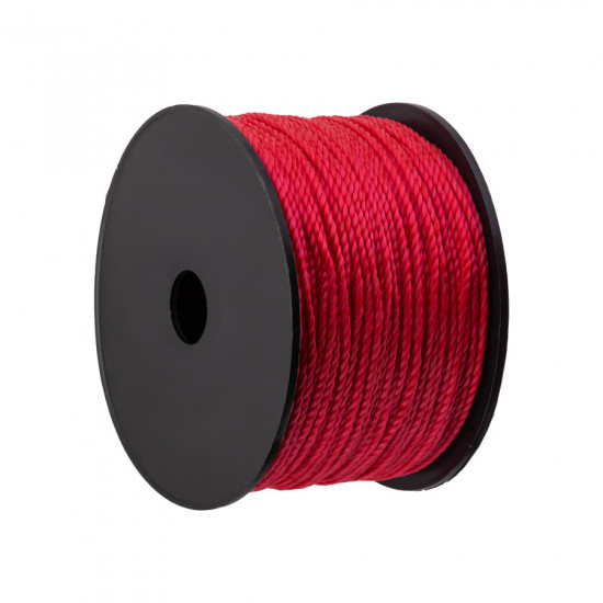 Шнур муляра Polax для будівельних робіт 1,5 мм х 100 м, червоний (30-008)