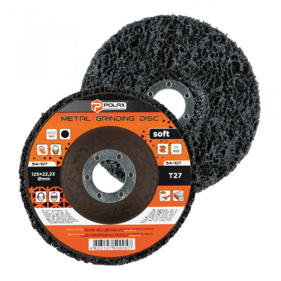 Коло зачисне неткане Polax м\'яке 125 х 22,23 мм (54-107)