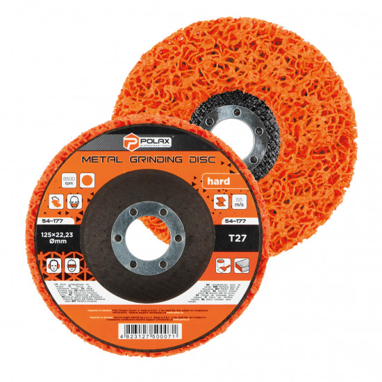 Зачисний круг нетканий Polax 125 х 22,23 мм жорсткий (54-177)