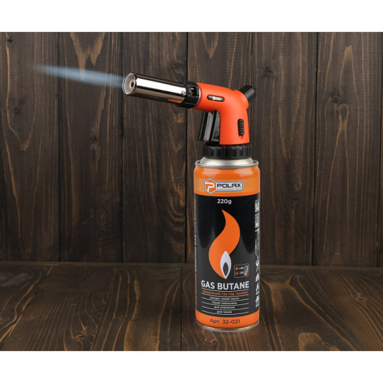 Газовий пальник з керамічним покриттям сопла, п\'єзопідпалом та регулювання полум\'я Polax 1,45 kW, 1300 °C, 360° (32-037) Газовий пальник з керамічним покриттям сопла, п\'єзопідпалом та регулювання полум\'я Polax 1,45 kW, 1300 °C, 360° (32-037)