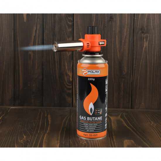 Газовий пальник з п\'єзопідпалом, керамічним соплом та кутом нахилу 360° Polax 1,3 kW, 1300 °C (32-033) Газовий пальник з п\'єзопідпалом, керамічним соплом та кутом нахилу 360° Polax 1,3 kW, 1300 °C (32-033)