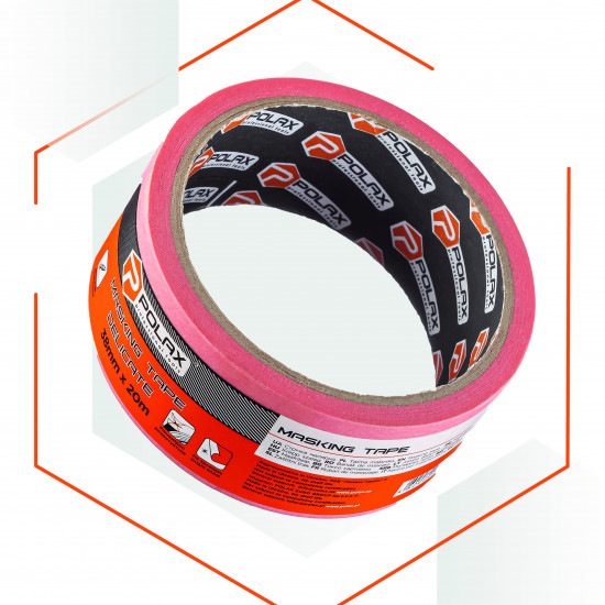 Малярная клейкая лента Polax из рисовой бумаги Delicate 38 мм х 20 м (101-098)