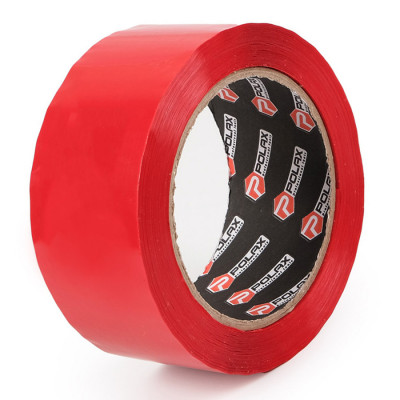 Клейка стрічка Polax скотч пакувальний, червоний 45мм х 100м (101-110)