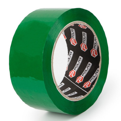 Клейкая лента Polax скотч упаковочная, зелёная 45мм х 100м (101-116)
