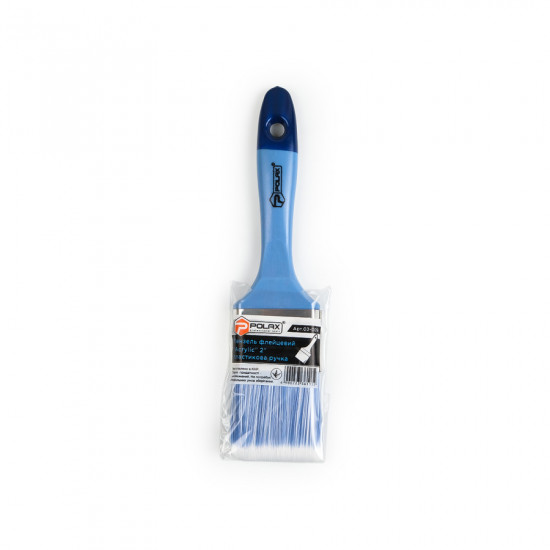 Пензель флейцевий Polax 2" тип "Acrylic" професійний, штучний ворс, пластикова ручка (03-009)