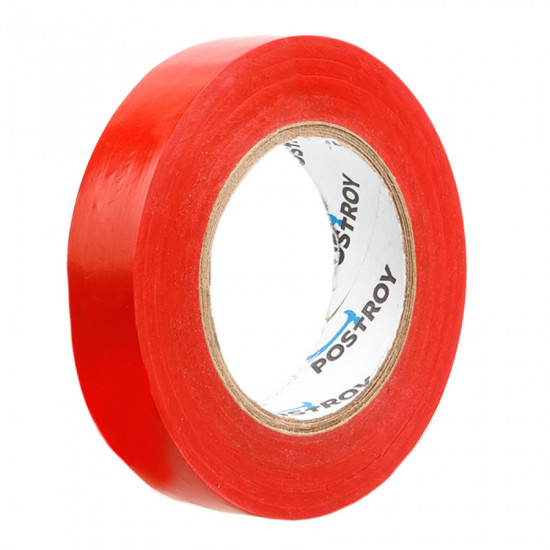 Ізоляційна стрічка ПВХ Postroy червона 50 м (IT-50304)