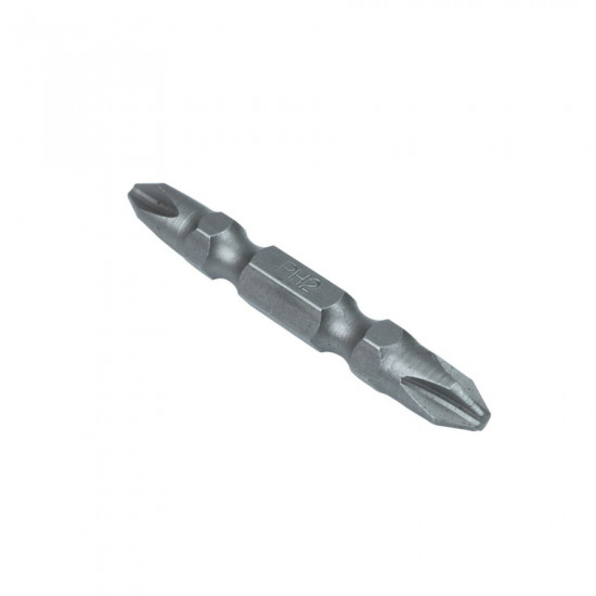 Бита двусторонняя Polax стальная 50 мм PH2-PH2 1/4", 10 шт (51-084)