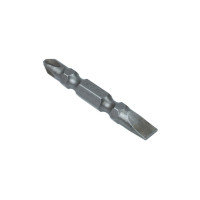 Бита двусторонняя Polax стальная 50 мм PH1-SL6 1/4", 10 шт (51-086)