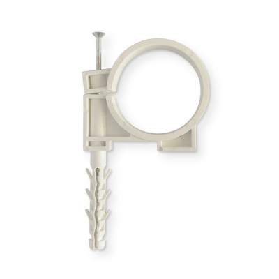 Обойма для труб і кабелю Polax D63 з ударним шурупом 25 шт. (37-080)