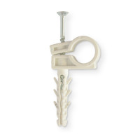 Обойма для труб і кабелю Polax D13-14 з ударним шурупом 50 шт. (37-072)