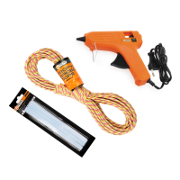 Набор Polax клеевой пистолет 40W, стержни 6 шт, полипропиленовый фал 25м (337-004\n\n\n\n)