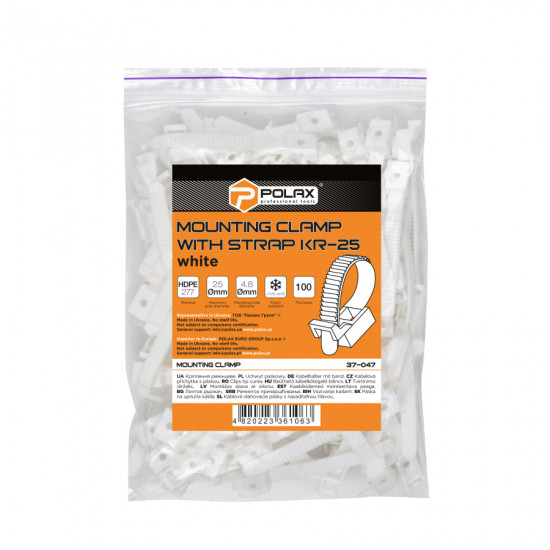Крепление ременное Polax КР-25 белый (37-047)