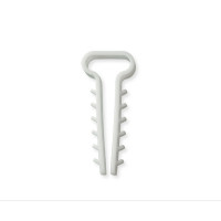 Дюбель-ёлочка (зажим) для плоского кабеля Polax 14 х 5 мм белый (37-061)