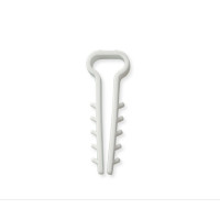 Дюбель-елка (зажим) для плоского кабеля Polax 12 х 5 мм белый (37-060)