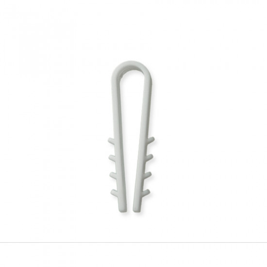 Дюбель-ялинка (затискач) для круглого кабелю Polax D 6 білий (37-051)