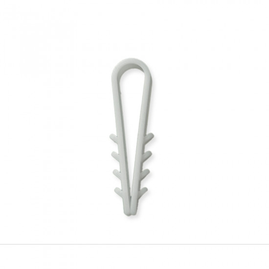 Дюбель-ялинка (затискач) для круглого кабелю Polax D 8 білий (37-052)