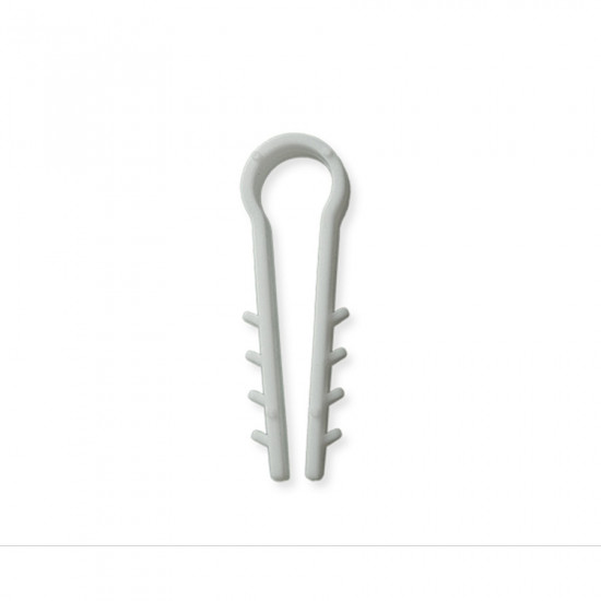 Дюбель-ялинка (затискач) для круглого кабелю Polax D 10 білий (37-053)