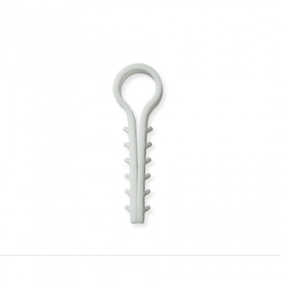 Дюбель-ялинка (затискач) для круглого кабелю Polax D 12 білий (37-054)