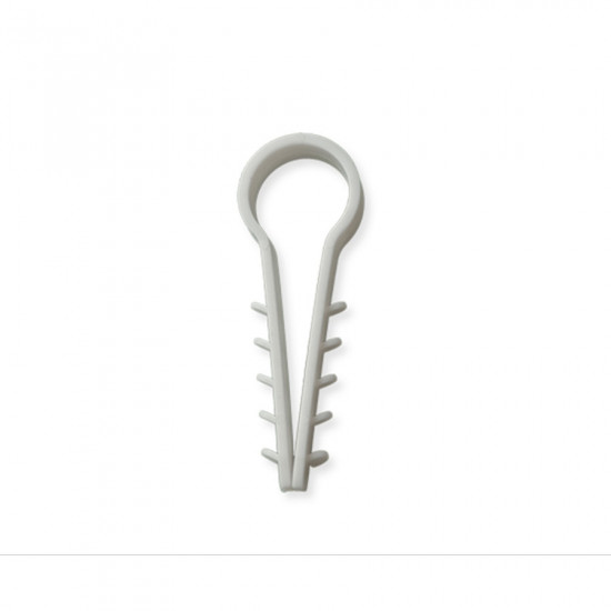 Дюбель-ялинка (затискач) для круглого кабелю Polax D 16 білий (37-055)