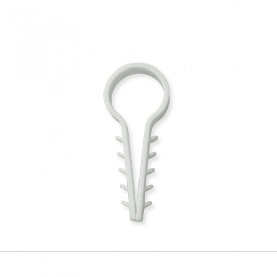 Дюбель-ялинка (затискач) для круглого кабелю Polax D 20 білий (37-056)