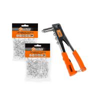 Набор Polax пистолет для заклепок хромированный и заклепки 3,2 х 10 мм, 2 уп (337-01)