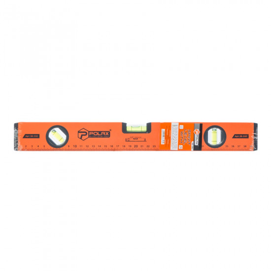 Рівень будівельний алюмінієвий Polax 400 мм 3 капсули (38-050)