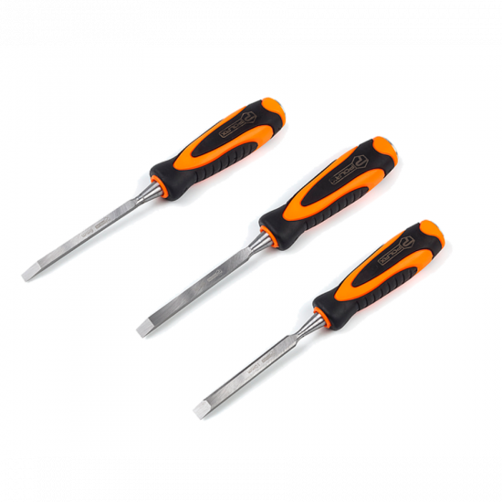 Набір ударних стамесок фібергласова ручка Polax 6, 8 і 10 мм (335-29)