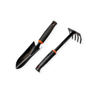 Набір садових інструментів Polax лопатка садова і граблі міні (770-04)