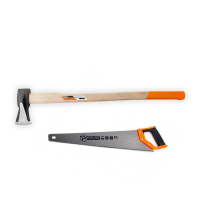 Набір Polax сокира-колун 2 кг і ножівка по дереву 500 мм (335-21)