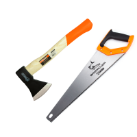 Набір сокира 600 г дерев\'яна ручка і ножівка BARRACUDA 400 мм Polax (335-32) Набір сокира 600 г дерев\'яна ручка і ножівка BARRACUDA 400 мм Polax (335-32)