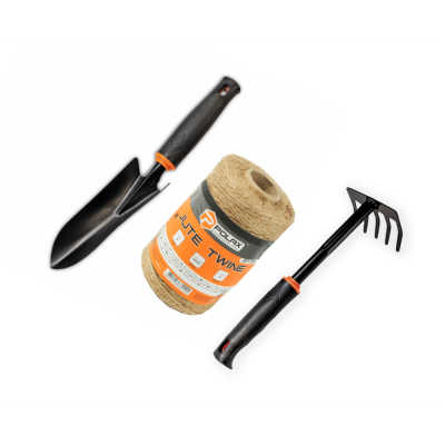 Садовий набір Polax лопатка, граблі міні, шпагат джутовий (337-001\n)