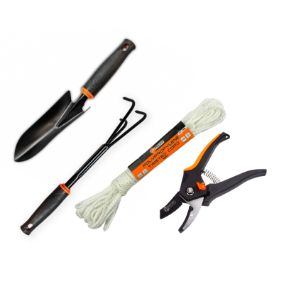 Набір Polax лопатка, культиватор міні, секатор 200мм, шнур поліпропіленовий (337-003\n\n\n\n)