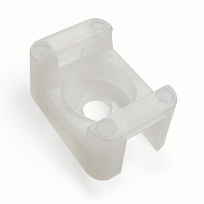 Майданчик під кабельну стяжку до 8 мм 22 х 15 мм, білий 100 шт. (37-082)